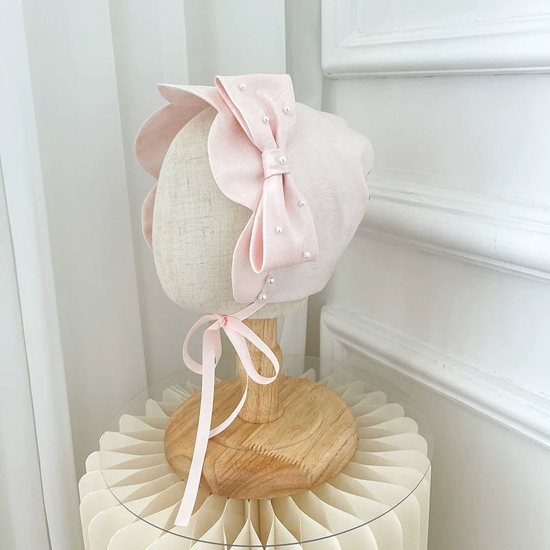 Cute  Baby Bonnet  Baby Hat Baby Accessories Girl Sun Hat Breathable Cotton Infant Bonnet
