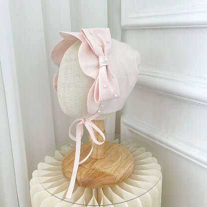 Cute  Baby Bonnet  Baby Hat Baby Accessories Girl Sun Hat Breathable Cotton Infant Bonnet