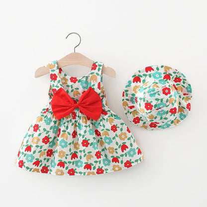 Girls Summer Vacation Dress Girls Floral Vacation Dress
