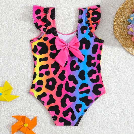 Cute Baby Leopard Print Onesie Swimsuit