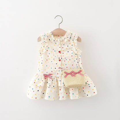 Girls Summer Vacation Dress Girls Elegant Holiday Dress