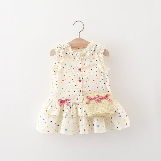 Girls Summer Vacation Dress Girls Elegant Holiday Dress