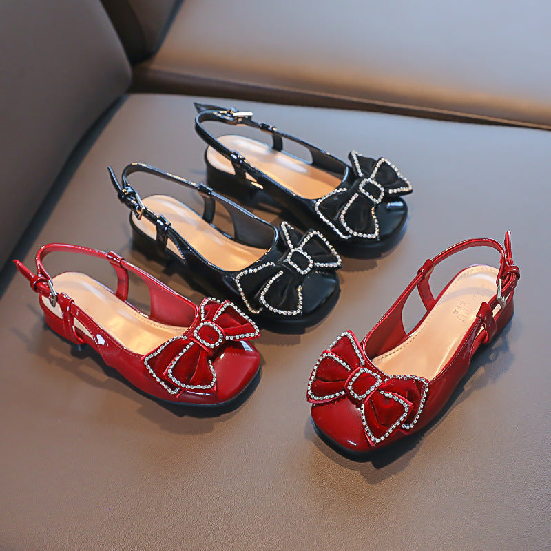 Girls' Non-slip Soft-soled Bow Princess Shoes