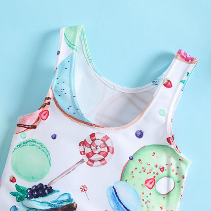 Summer Girls Swimwear Cute Print Baby Swimsuit