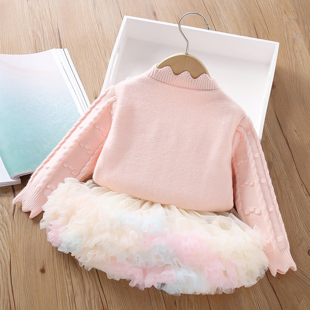 Girls Fall School Outfit Girls School Daily Outfit Two-Piece Set