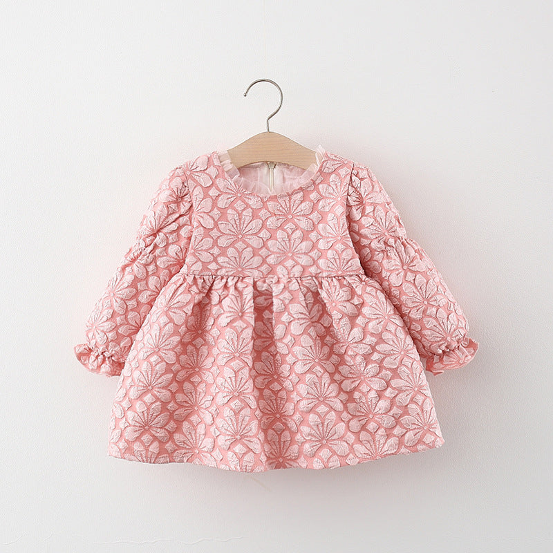 Girls Elegant School Dress Girls Autumn Comfortable Dress