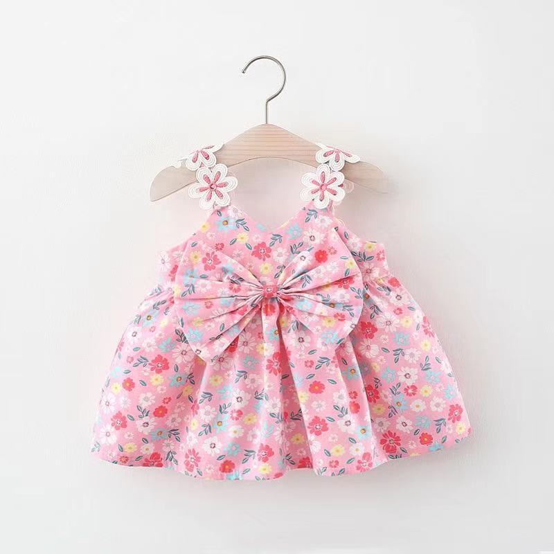 Girls Elegant Floral Dress Girls Summer Holiday Dress