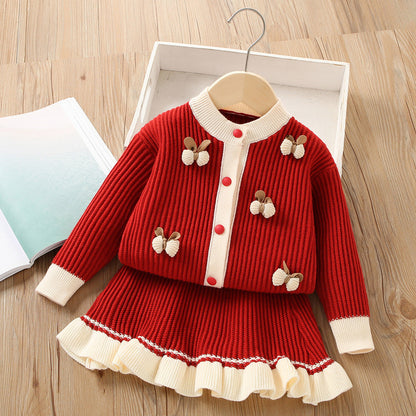 Girls School Daily Outfit Girls Back to School Outfit Two-Piece Set