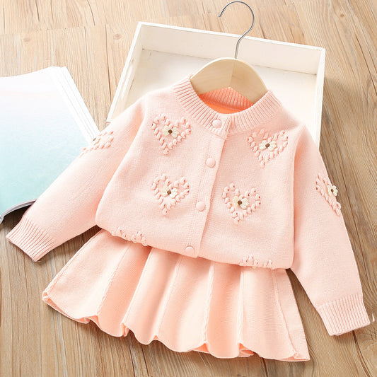 Girls Classic Outfit Girls Autumn School Outfit Two-Piece Set