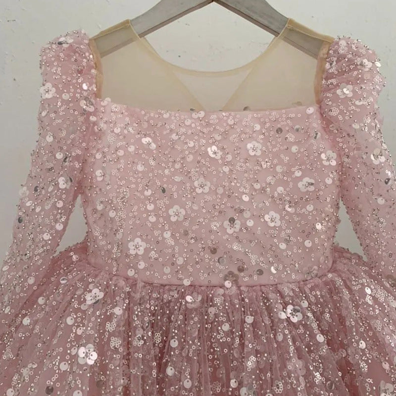Cute Baby Girl Sequin Christmas Dress Toddler Birthday Pageant Princess Dress