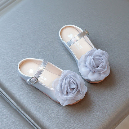 Girls' Floral Flat Princess Slippers