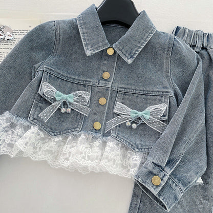Girls Comfortable Outfit Girls School Daily Outfit Two-Piece Set