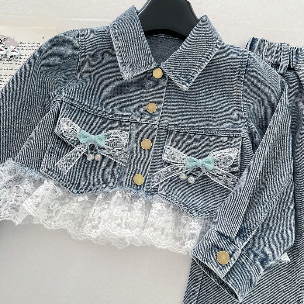 Girls Comfortable Outfit Girls School Daily Outfit Two-Piece Set