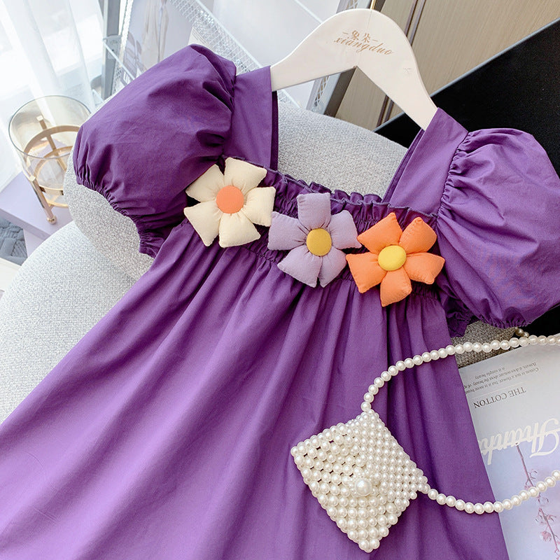 Girls Summer Holiday Dress Girls Elegant Vacation Dress