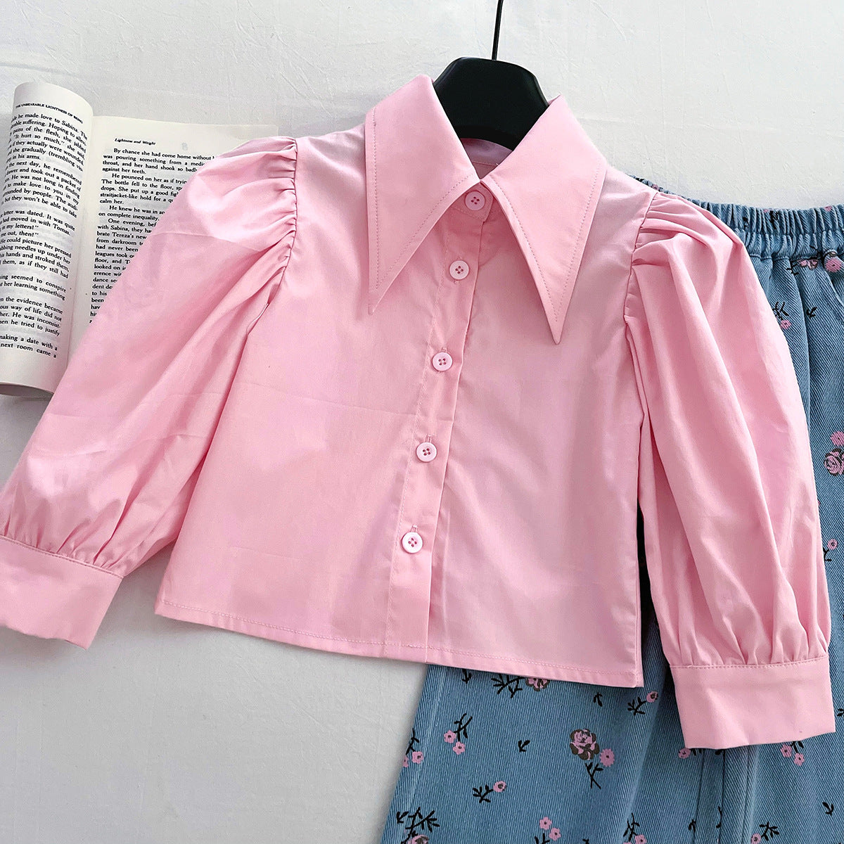 Girls Autumn Elegant Outfit Girls Fall School Outfit Three-Piece Set