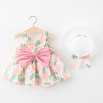 Girls Floral Vacation Dress Girl Party Dress