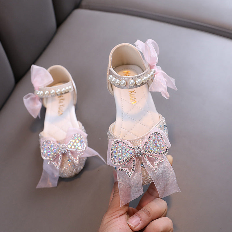 Baby Girls New Princess Rhinestone Leather Shoes