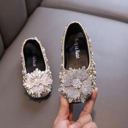 Baby Girl Princess Rhinestone Leather Shoes