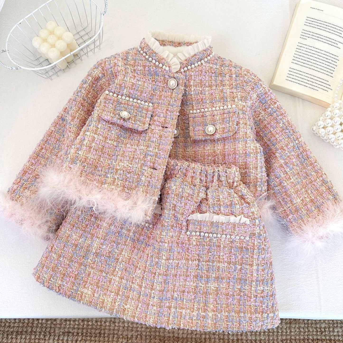 Girls Winter Comfortable Outfit Girls Birthday Outfit Two-piece Set