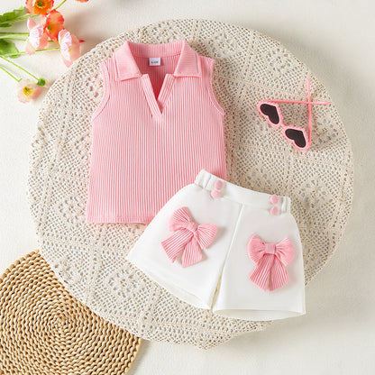 Girls Vacation Beach Outfit Girls Resort Outfit Two-piece Set