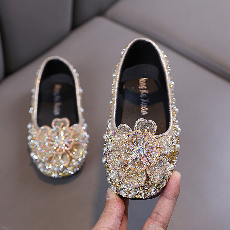 Baby New Summer Princess Rhinestone Leather Shoes