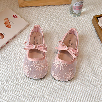 Baby's New Bow Princess Soft-Soled Shoes