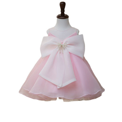 Girl Formal Dresses Baby Girl Summer Big Bow Cake Fluffy Ball Gowns Princess Dresses