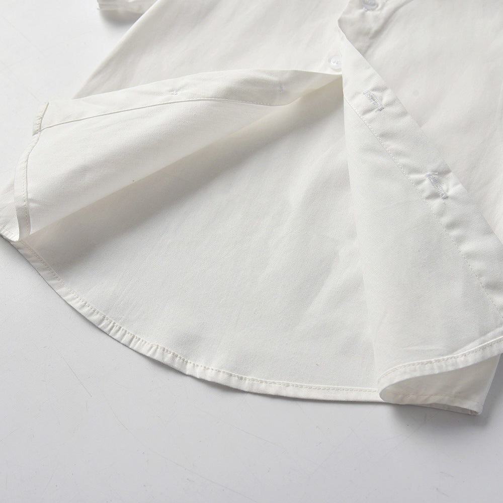 Baby Boys Short Sleeve Bow Shirt Bib Shorts Two Piece Suit
