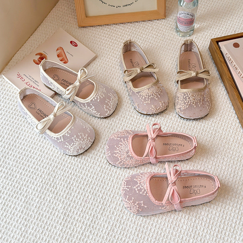 Baby's New Bow Princess Soft-Soled Shoes