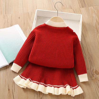Girls School Daily Outfit Girls Back to School Outfit Two-Piece Set