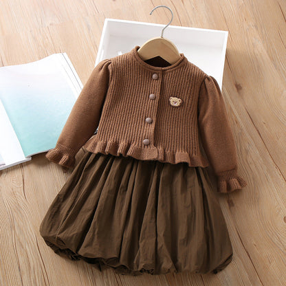 Girls Elegant Comfortable Outfit Girls Fall School Outfit Two Piece Set