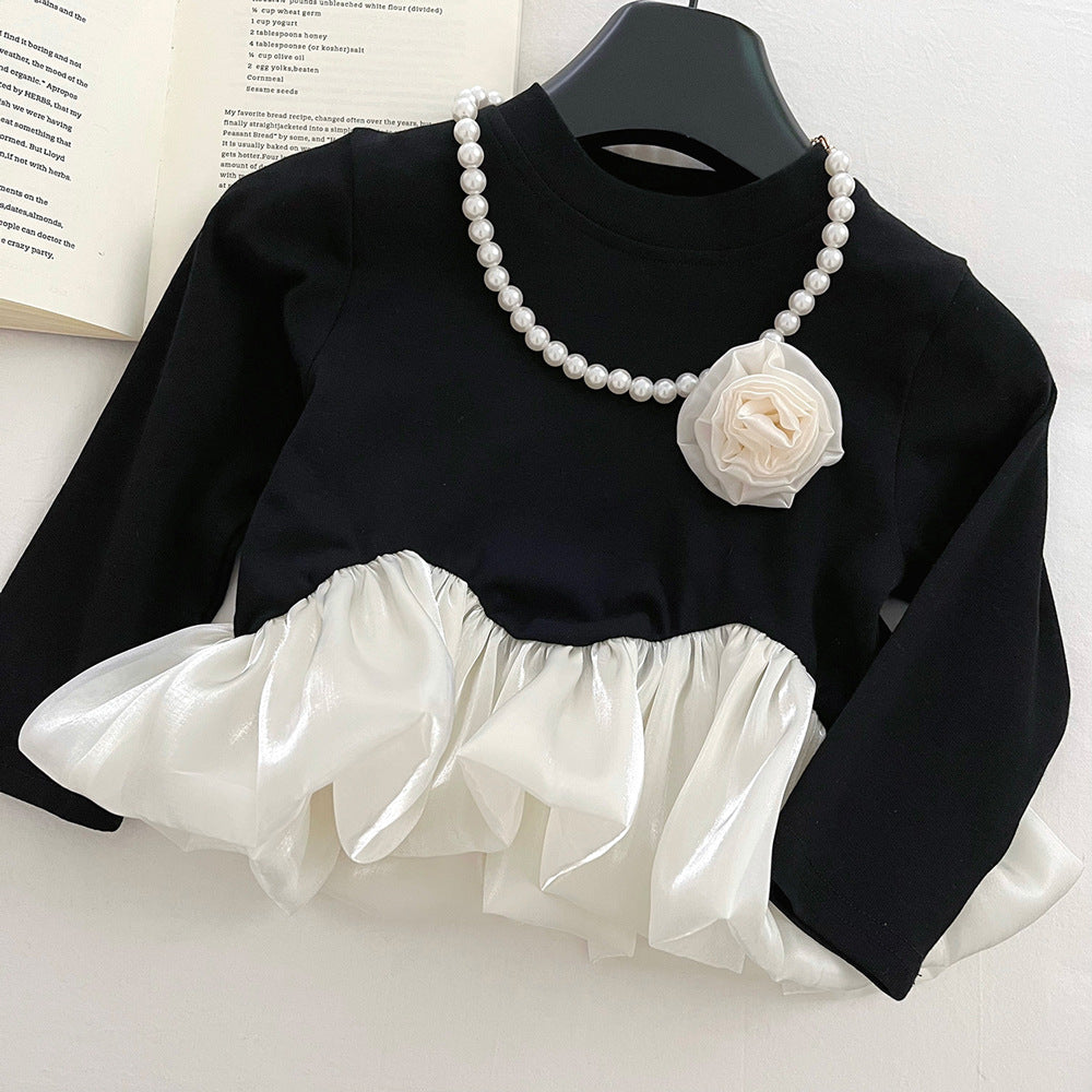 Girls Princess Outfit Girls Autumn Elegant Outfit Two-Piece Set