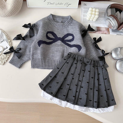 Girls Fall School Outfit Girls Comfortable Outfit Two-Piece Set