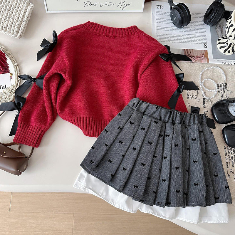 Girls Fall School Outfit Girls Comfortable Outfit Two-Piece Set