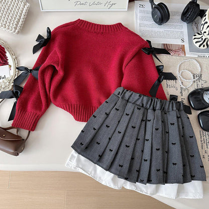 Girls Fall School Outfit Girls Comfortable Outfit Two-Piece Set
