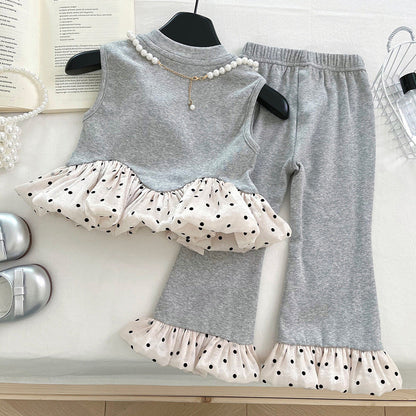 Girls Summer Vacation Outfit Girls Back to School Outfit Two-Piece Set