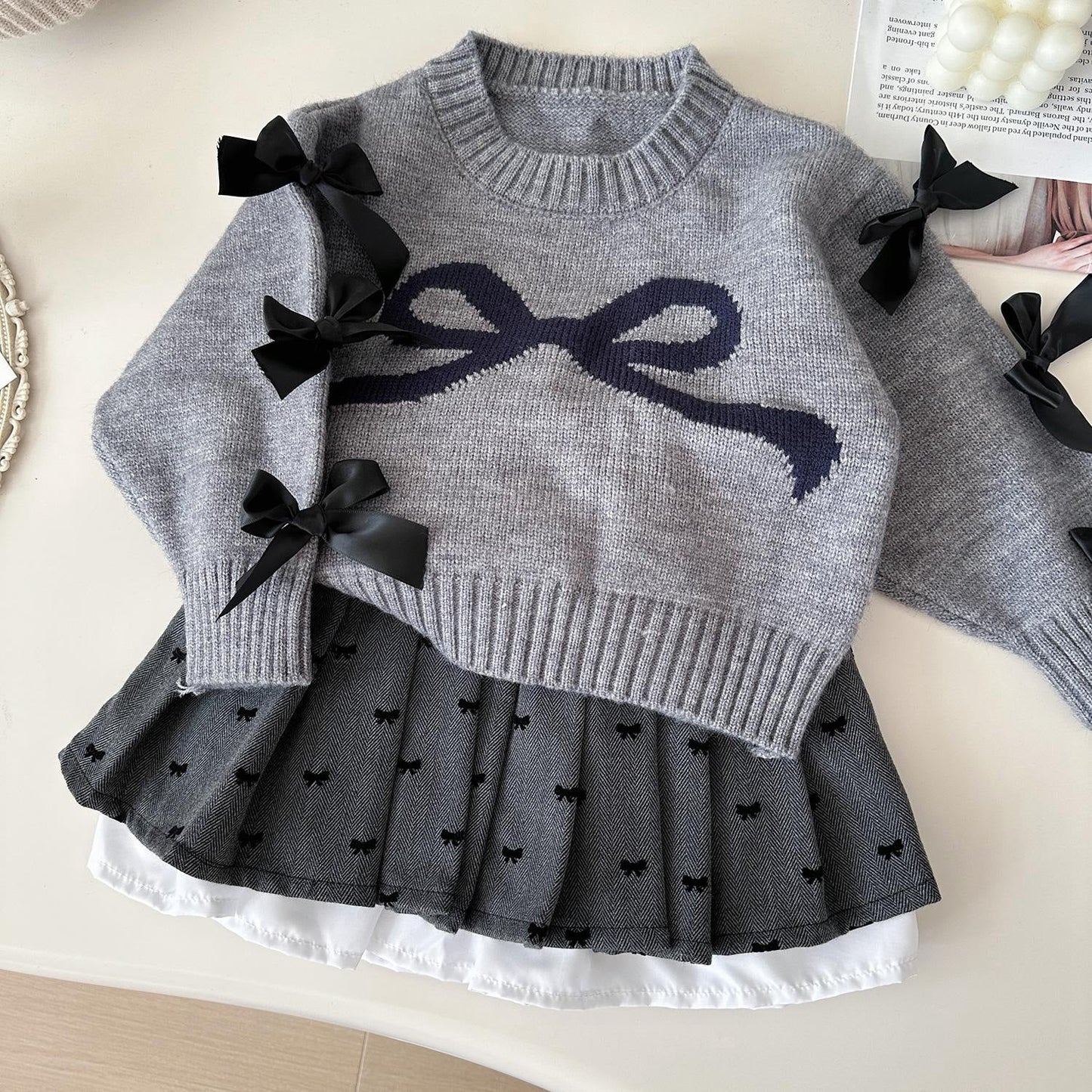 Girls Fall School Outfit Girls Comfortable Outfit Two-Piece Set