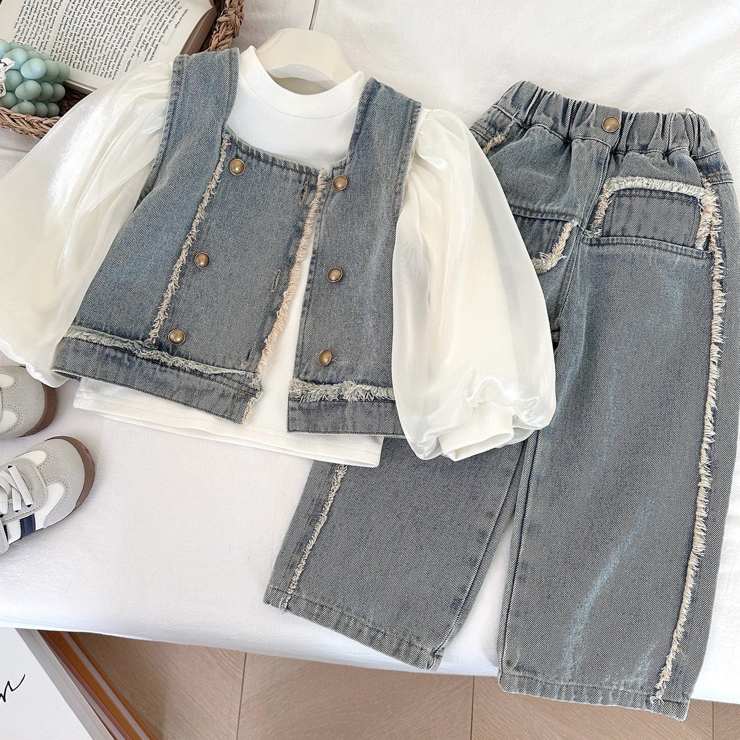 Girls Autumn Casual Outfit Girls Fall School Outfit Two-piece Set