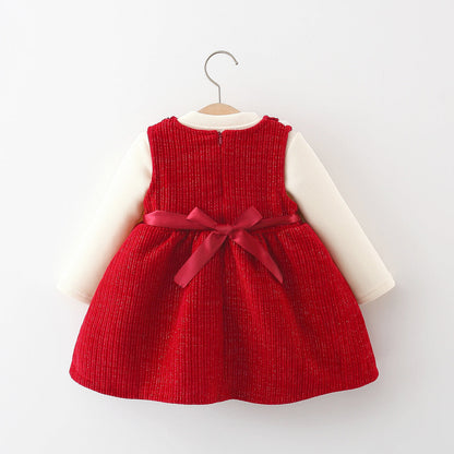 Girls Christmas Dresses Girls Elegant Birthday Outfit Two-piece Set