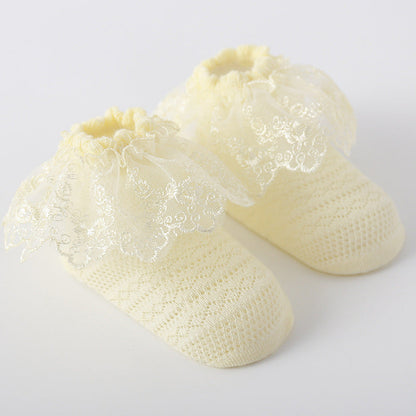 Children's Lace Mesh Thin Princess Dance Socks