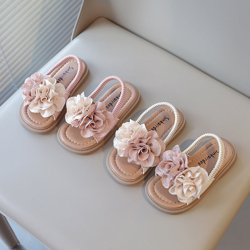 Girls New Summer Floral Princess Sandals