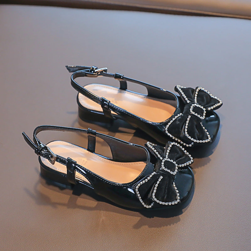 Girls' Non-slip Soft-soled Bow Princess Shoes