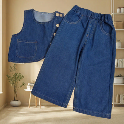Girls Autumn Elegant Outfit Girls Fall School Outfit Three-piece Set