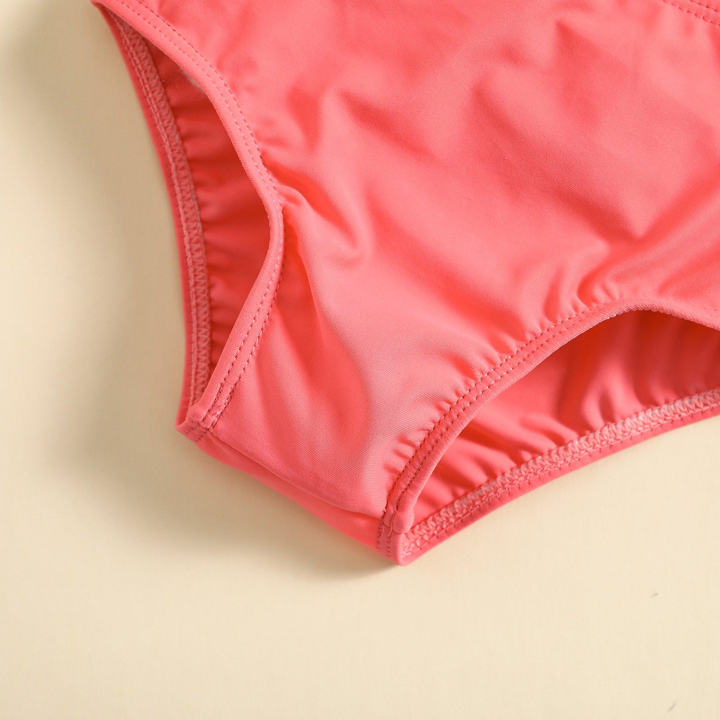 Girls Puff Sleeve Cute High Elastic Swimsuit