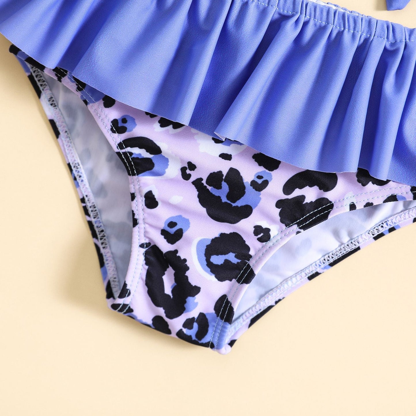 Children's Leopard Print Swimsuit Baby Butterfly Swimsuit Two-piece Set
