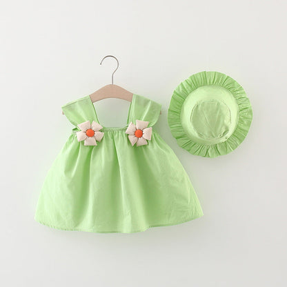 Girls Summer Beach Dress Girls Floral Vacation Dress