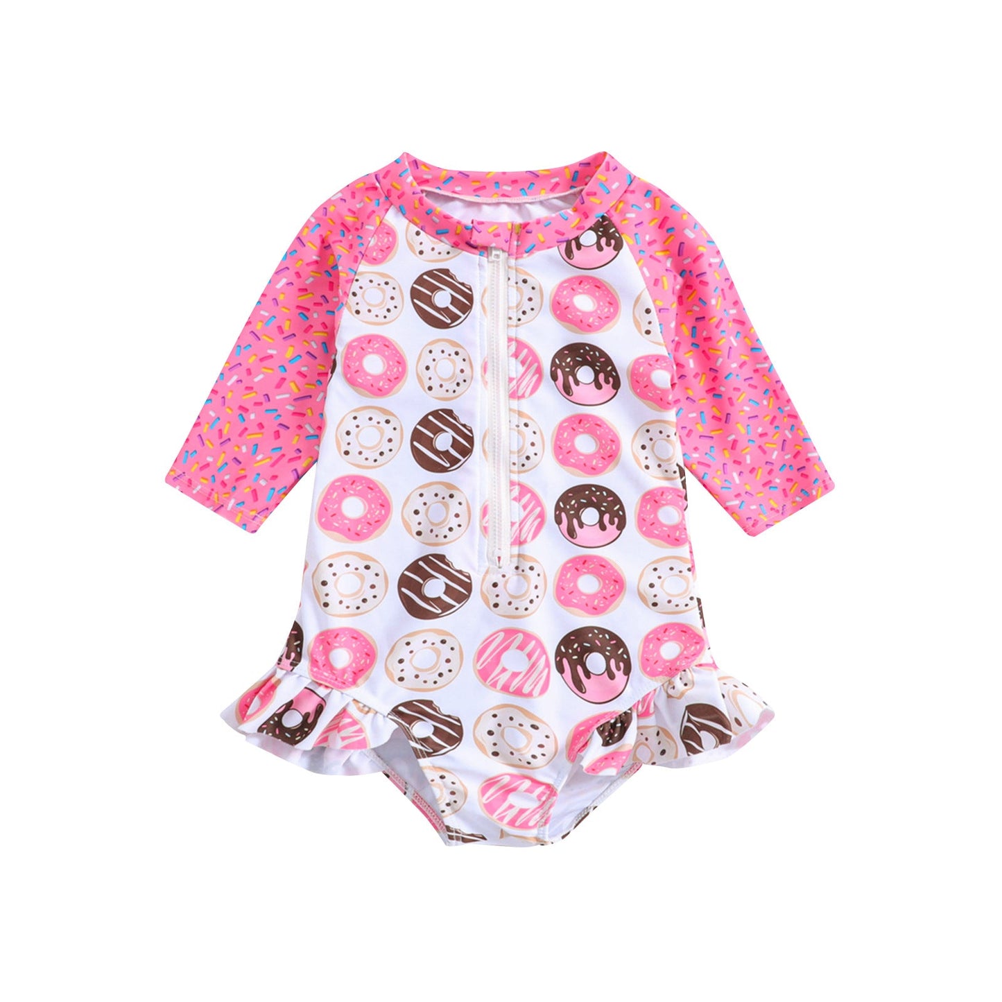 Cute Children's Swimsuit Girls One-piece Swimsuit Set