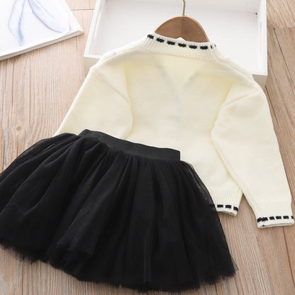 Girls Floral Vacation Outfit Girls Elegant School Outfit Two-piece set