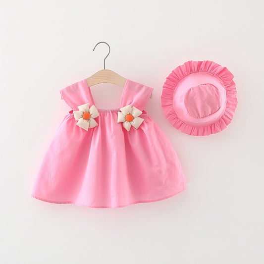 Girls Summer Beach Dress Girls Floral Vacation Dress