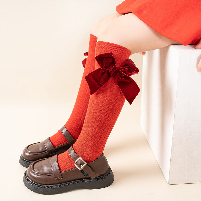 Girls' New Year Christmas Mid-calf Socks